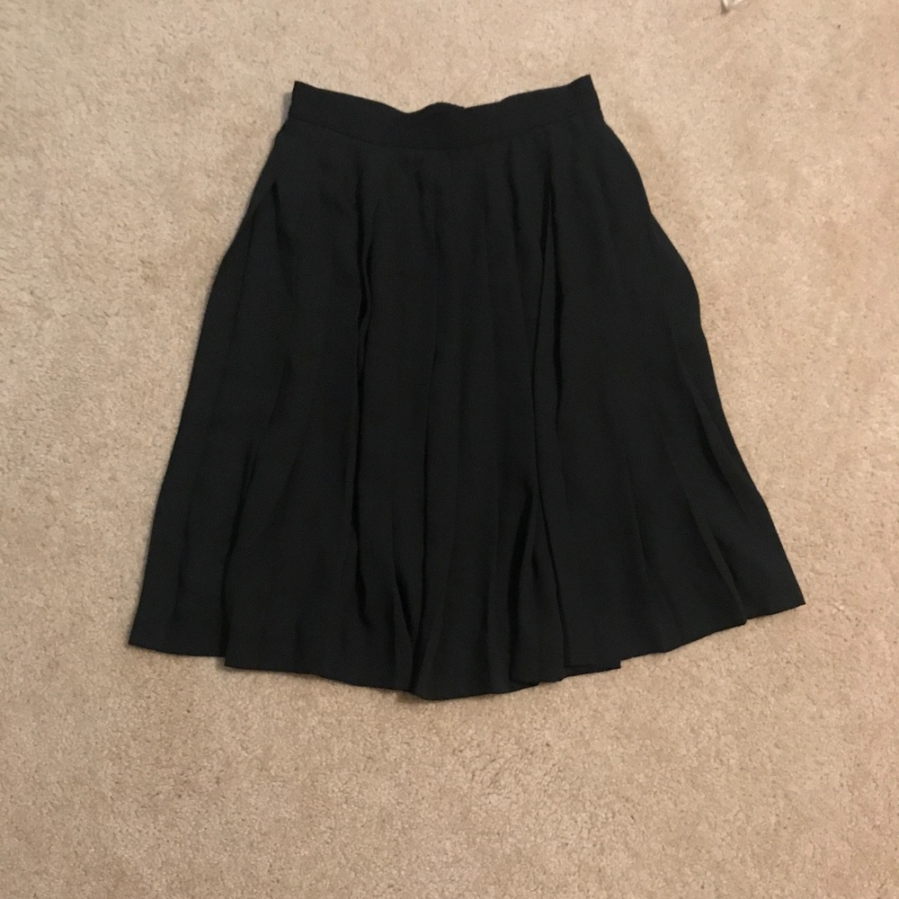 Black pleated skirt knee length